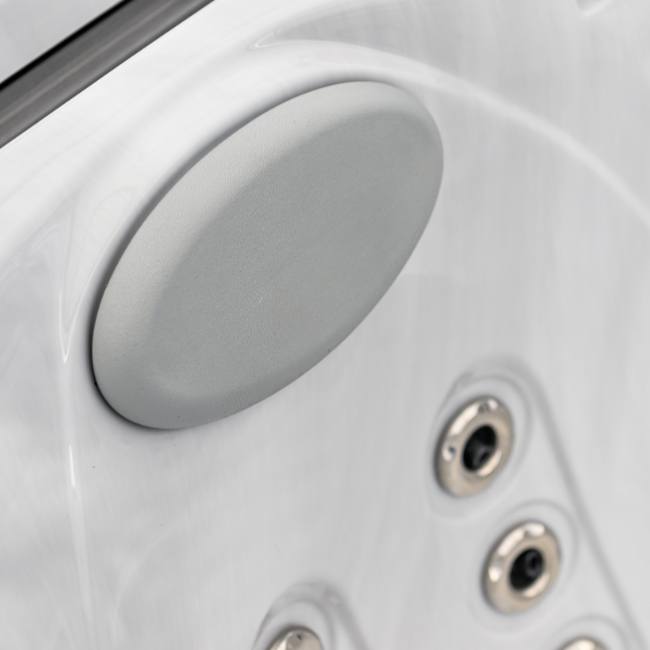 j200 pillow headrest in grey, double pin fitting