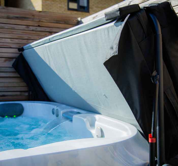 jacuzzi hot tub cover inside shot