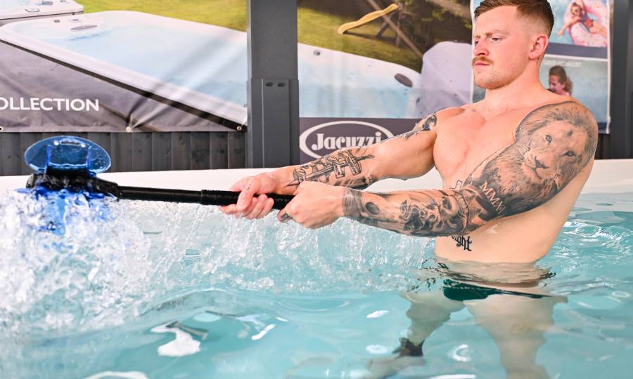 jacuzzi powertone fitness workouts for swim spa swing trainer