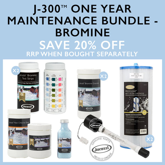 J300 hot tub kit bundle - hot tub filters, chemicals and accessories - bromine