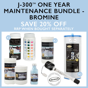 J300 hot tub kit bundle - hot tub filters, chemicals and accessories - bromine