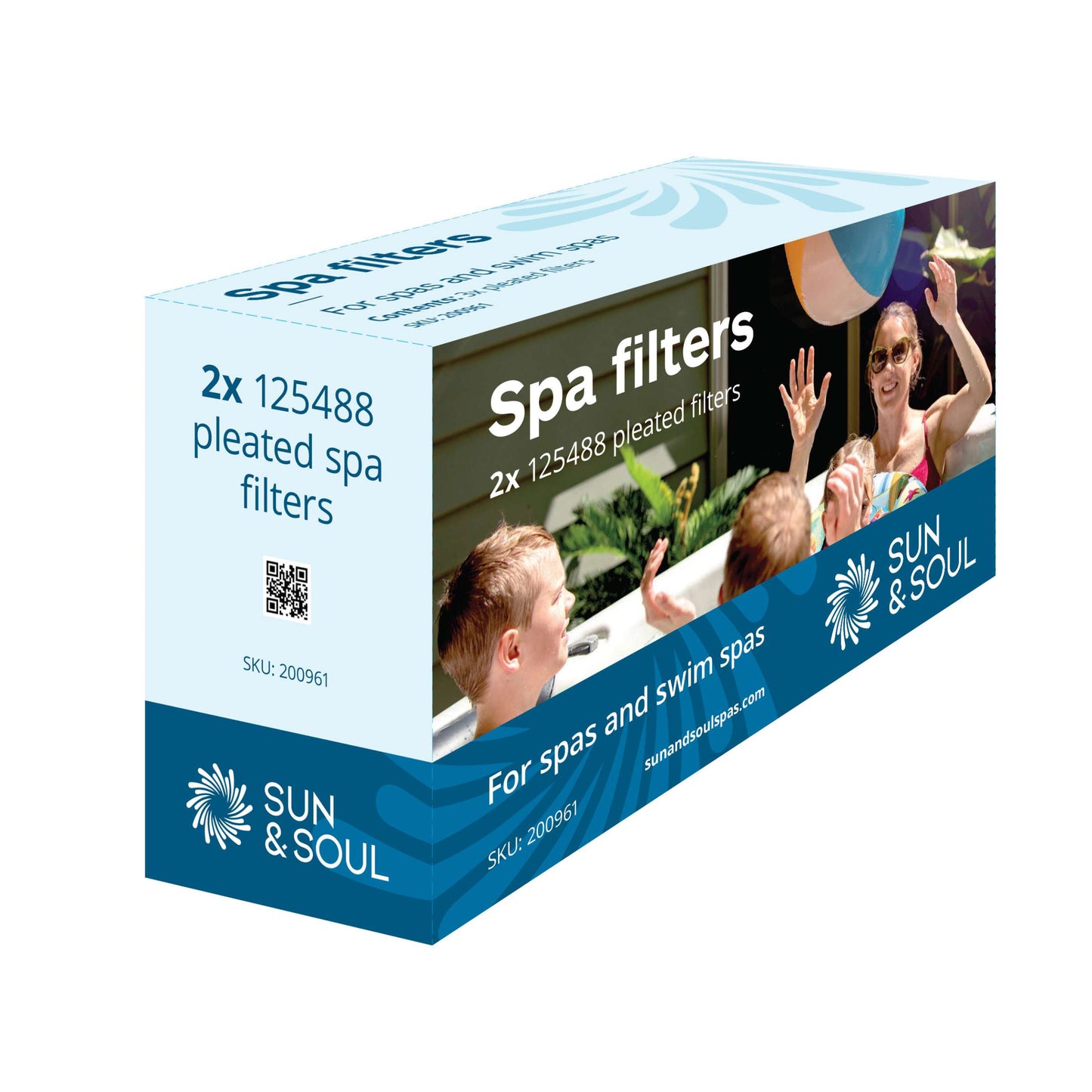 pleated replacement spa filters for sun&soul spas. 