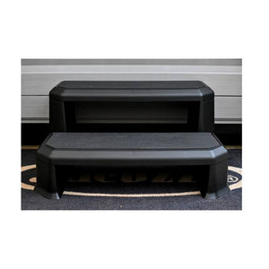 Evo hot tub steps in black to help getting in and out of your hot tub easier